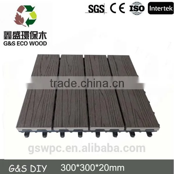 Outdoor Composite Decking Floor Tile for Outdoor,washing Room,Balcony/NEW WPC DIY Tiles/wood-plastic Composite Material photo-2