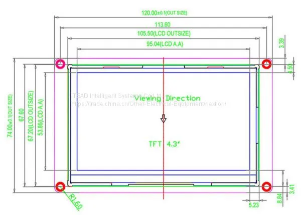 Nextion Enhanced NX8048K050 - Универсальный сенсорный дисплей HMI размером 5.0'' photo-4
