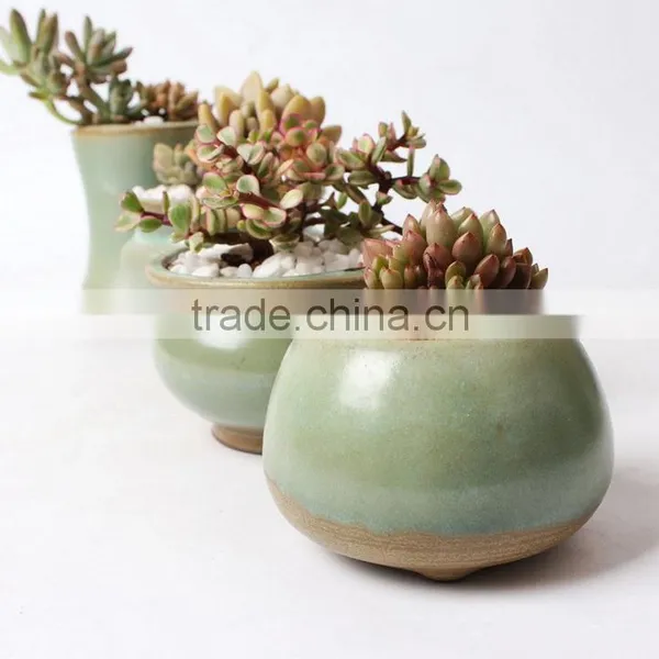New Design Small Indoor Succulents Ceramic Flower Pots photo-3