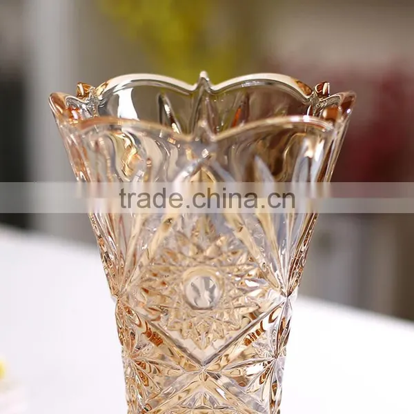 Attractive Indoor Flower Arrangement Container Clear Glass Vase for Wedding photo-3