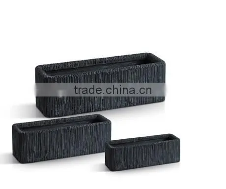 Outdoor Patio Stackable Planters Rectangle Planters and Pots photo-2