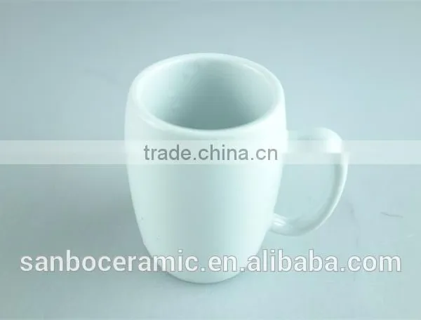 White and Black Colored Glazed Ceramic Beer Mug 7 oz Cheap Price Wholesale photo-4