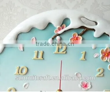 European Creative 3d Plum Cartoon Picture Wall Clock photo-2