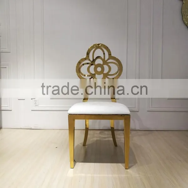 Modern Golden Wedding Chair Elegant Curves High Class Wedding Furniture photo-3
