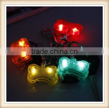 Fashion Bone Shape Pet Dog Cat Led Pendant Tag Safety Light Glow Light Up Collar Flasher photo-3