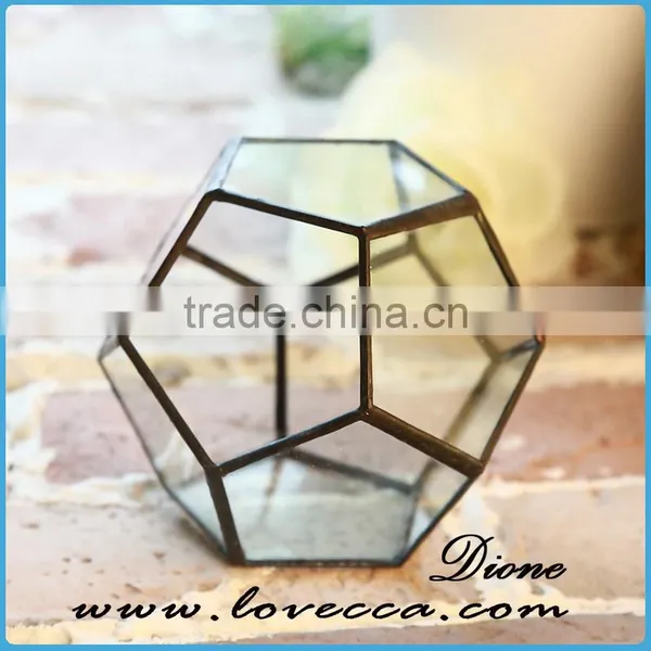 Polygonal Geometric Glass Terrarium Wholesale Container photo-2
