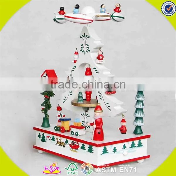 Wholesale Baby Wooden Carousel Horse Music Top Fashion Kids Wooden Carousel Horse Music Box W07B011C photo-4