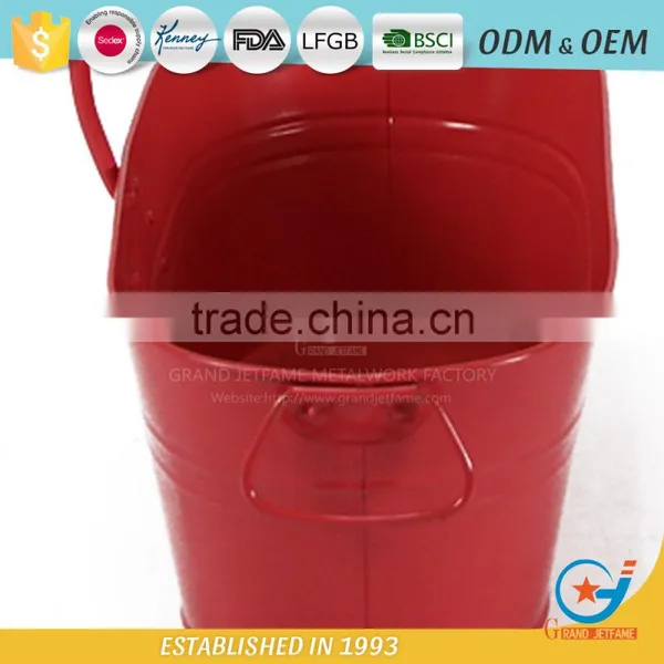 17 Inch Decorative Metal Planters Galvanized Pots for Plants Zinc Plant Pot photo-6