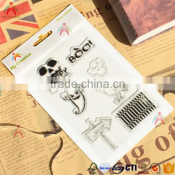 2017 Hangzhou Yiwu Hot Wholesale Halloween Set Clear Stamp for Scrapbooking