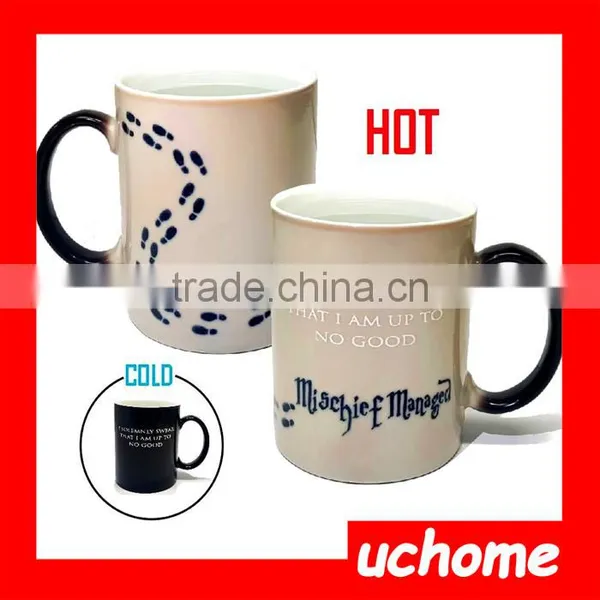 UCHOME Black Sublimation Harry Potter Hot Water Magic Color Changing Mug photo-6