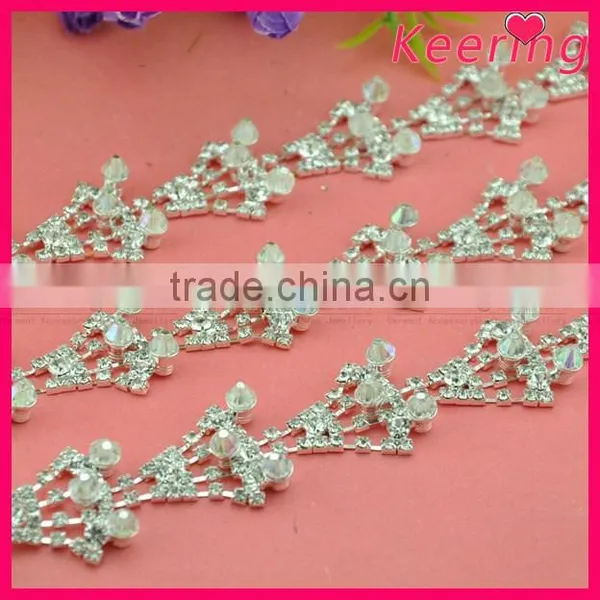 New A Class Quality Dress Crystal Trim Fancy Rhinestone Chain photo-2