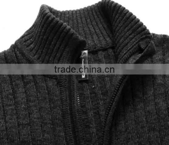 Men's Stripes Pullover Nice Cotton Cashmere Sweater/Men Slim Collar Cotton Sweater photo-3