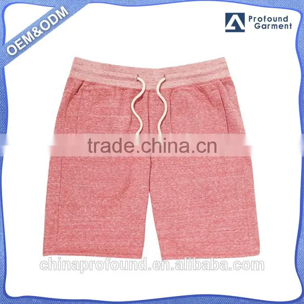 Fashion Slub Yarn Jersey Short Elastic Waist Shorts for Men