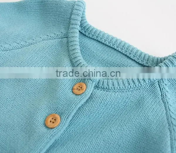 12gg Hand Embroidery Knitted Baby Girls Cotton Cardigan photo-3