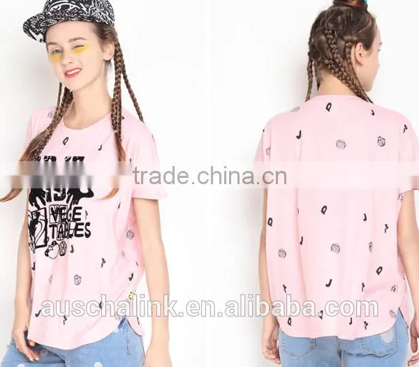 Summer Lady Street Funny Round Neck Hip Hop t Shirt OEM Service photo-4