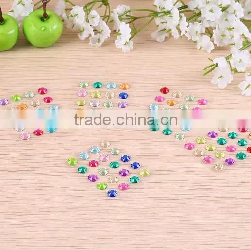 Multi Colors Diamante Rhinestone Clear Crystal Craft Gems Stickers photo-3