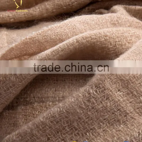Pure Mongolian Cashmere Plaid Blanket Fringe Scarf And Shawl photo-3
