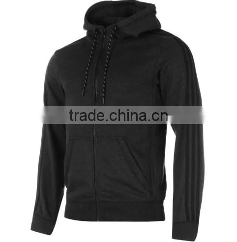 Men Zipper up Plain Hoodies Wihout Hood photo-2