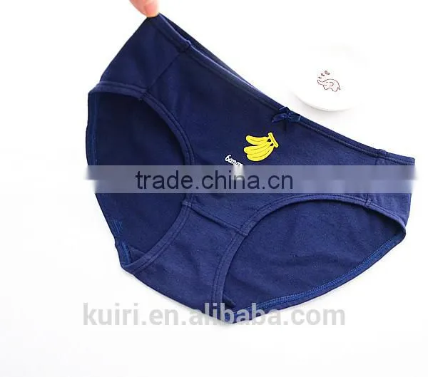 Seamless Pure Cotton Underwear Cute Bnana Large Size Girl Briefs Cartoon Panties photo-5