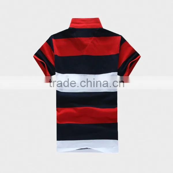 Stripe Men's Polo Shirt With Ribbon photo-5