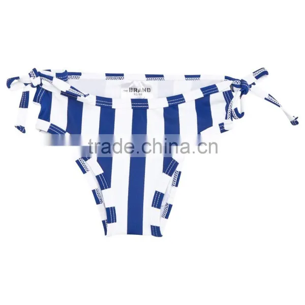 2017 New Style Kids Infant Custom Blue and White Stripe Swimsuit Children Bikini for Little Baby Girls Swimwear photo-3