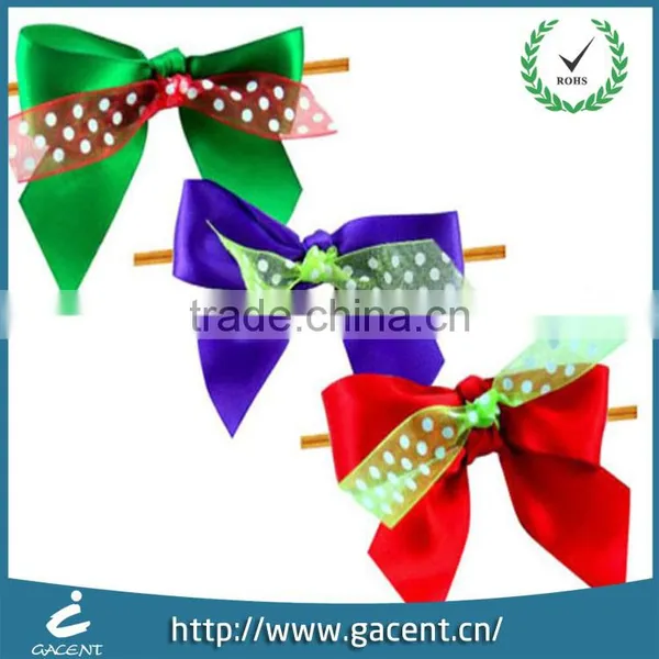 Custom Chocolate Packing Ribbon Bow WITH Elastic Loop photo-3