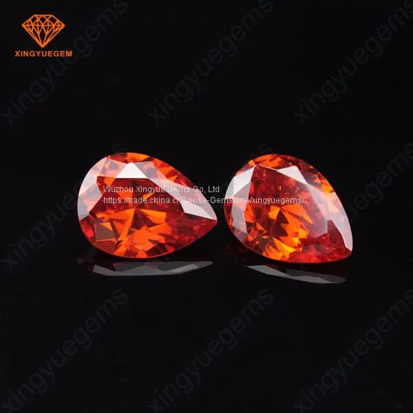 Wuzhou Wholesale Cubic Zirconia, Excellent Pear Cut Cubic Zirconia Stones,yellow Diamond Color cz Stone photo-4