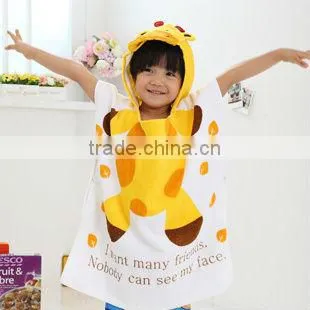 100% Cotton Breathable Cow Design Baby Bath Robe/kids Bath Robes