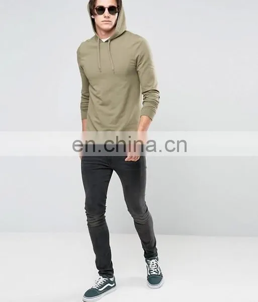 Longline Muscle Fit Hoodie With Side Zips photo-4