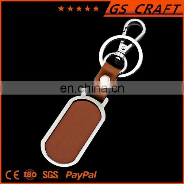Cheap Custom Handmade Leather Keychain/heart Shape Leather Keychain photo-5