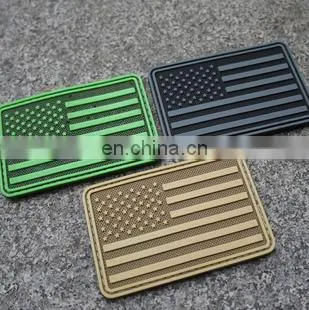 Customized Color Top Quality No Mold Cost USA American Flag Tactical Morale Soft Rubber Custom PVC Patch photo-4