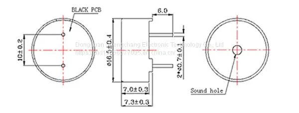 Piezoelectric Passive Buzze Scdz17*07 photo-2