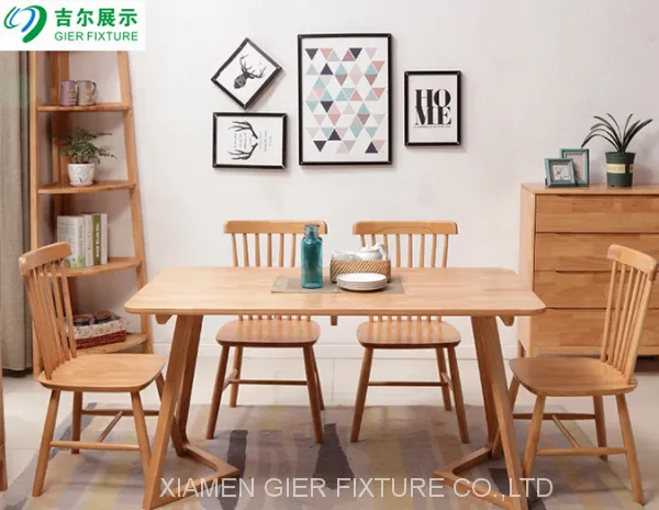 Living Room Home Furniture Elegant Rectangle Wood Dinning Kitchen Table photo-2