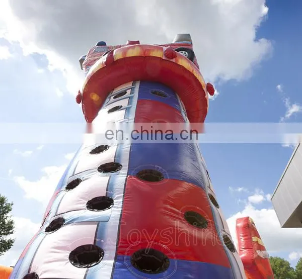 Firefighter Themed Inflatable Climbing Walls Rock Climb Tower Game For Events photo-3