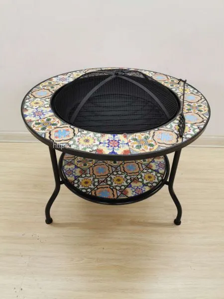 Outdoor Metal Brazier Square Table Firepit Garden Patio Heater/BBQ/Ice Pit With Waterproof Cover (Fire Pit & Grill) photo-5