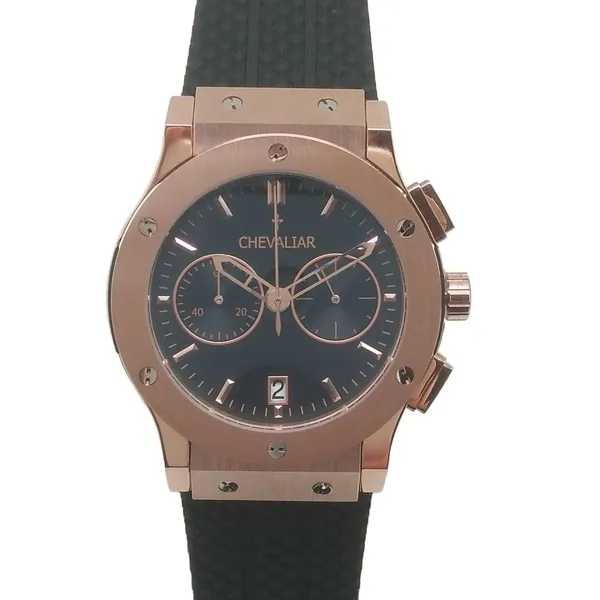 Stainless Steel Multi-function Watches Man Genuine Leather Fashion Chronograph Watch photo-4