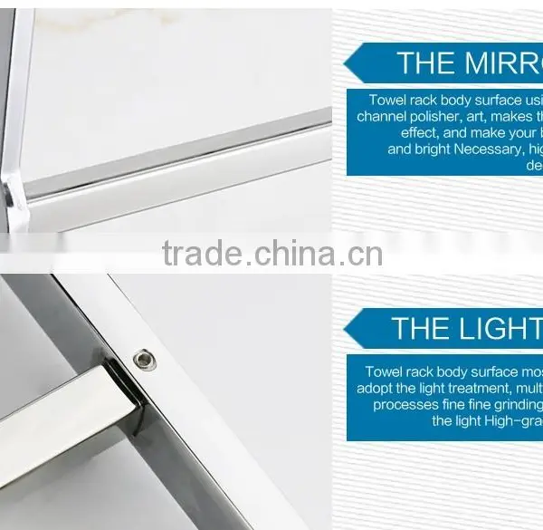 Wesda Stainless Steel Bathroom Wall Towel Shelf With Hooks A160 photo-6
