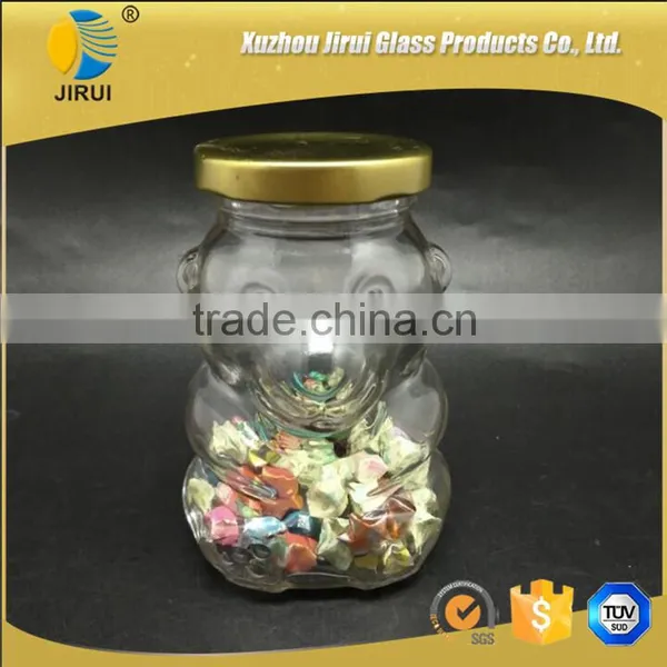 250ml Clear Bear Shape Glass Gift Bottle photo-3