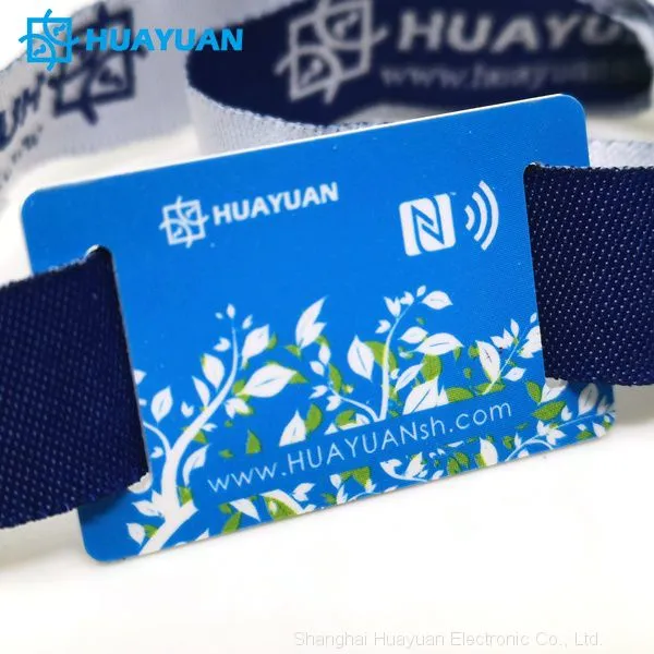 Security Payment NTAG216 Tag RFID Transponder NFC Woven Wristbands photo-5
