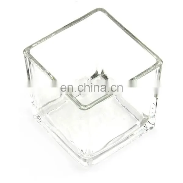 Square Cube Glass Vase/Votive Candle Holder/Tea Light Candle Holder