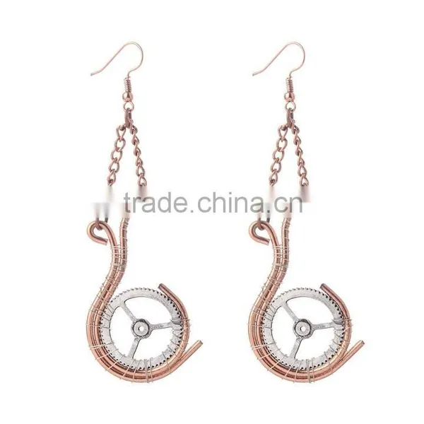 Gear Steampunk Earring Hotselling Exaggerate Woman Earrings