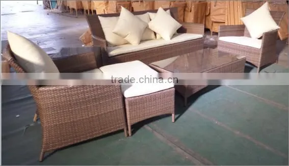 Modern Appearance Outdoor Furniture Product Sofa Set Patio Rattan Woven Sofa photo-2