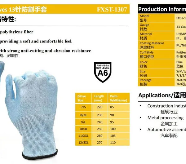 13G Cut Resistant Gloves Level A6 photo-2