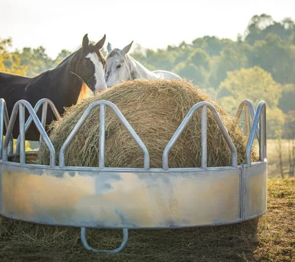 3 Pieces Assembled Round Hay Feeder for Cattle/Sheep Round Horse Cattle Hay Feeder photo-6