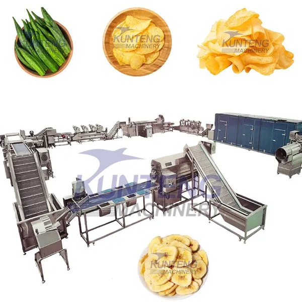 Potato Chips Processing Production Line Potato Chips Frying Equipment EPC