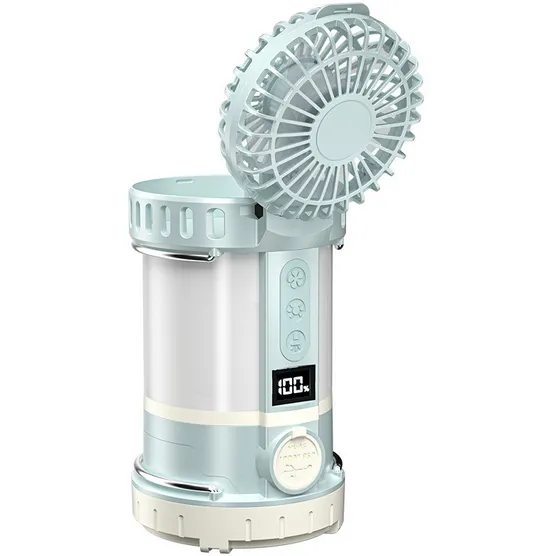 3-in-1 Rechargeable Camping Lantern With Fan Power Bank 350LM 8 Modes Portable Tent Light for Summer Outdoor Camping photo-5