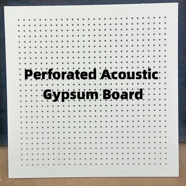 Perforated Acoustic Gypsum Board Fireproof Sound Absorbing Plasterboard Acoustic Ceiling Wall Panel for Commercial Building