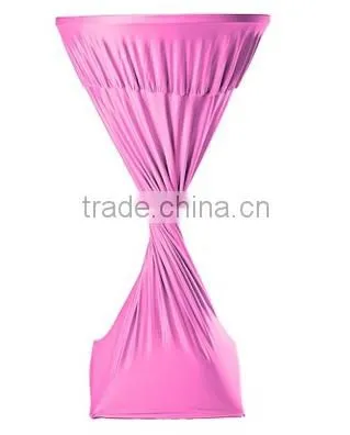 New Style Swirl Cocktail Round Table Cover High Bar Spandex Table Cloth photo-2