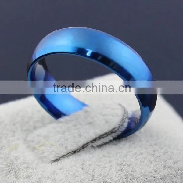 Blue Color Titanium Stainless Steel Ring photo-5