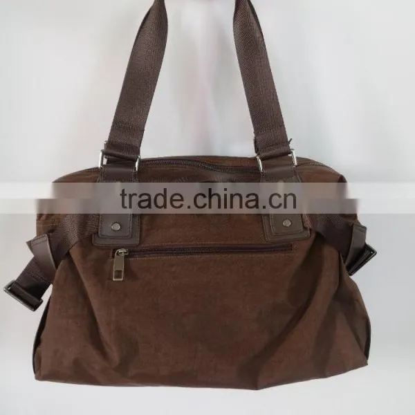 Paris Design Large Size Plain Brown Branded Men Handbags photo-2